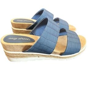 Easy Street Maryann Wedge Sandals Size 8.5 Wide Width